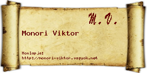 Monori Viktor névjegykártya