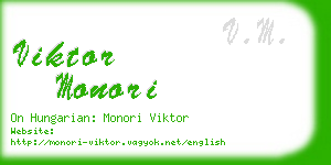 viktor monori business card